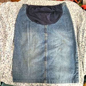Motherhood Maternity Denim Pencil Skirt M